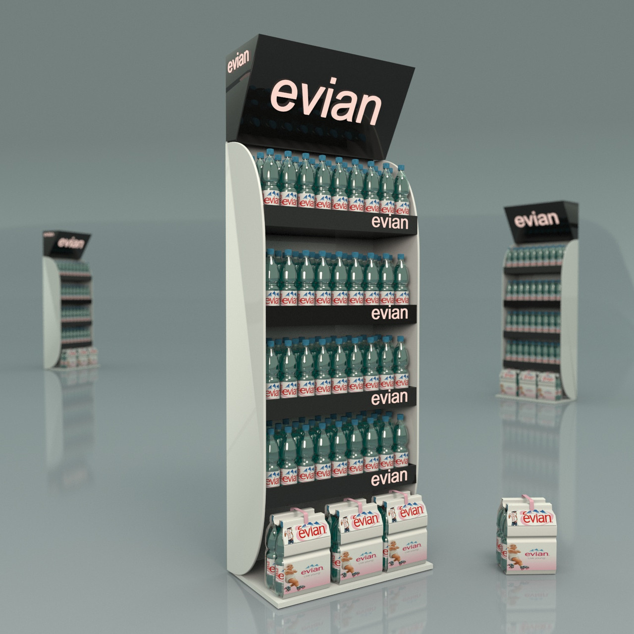 Рекламні стенди стійки 🛒 для води Evian