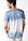 Чоловіча футболка De Facto біло-блакитного кольору з написом на грудях Creative, фото 3