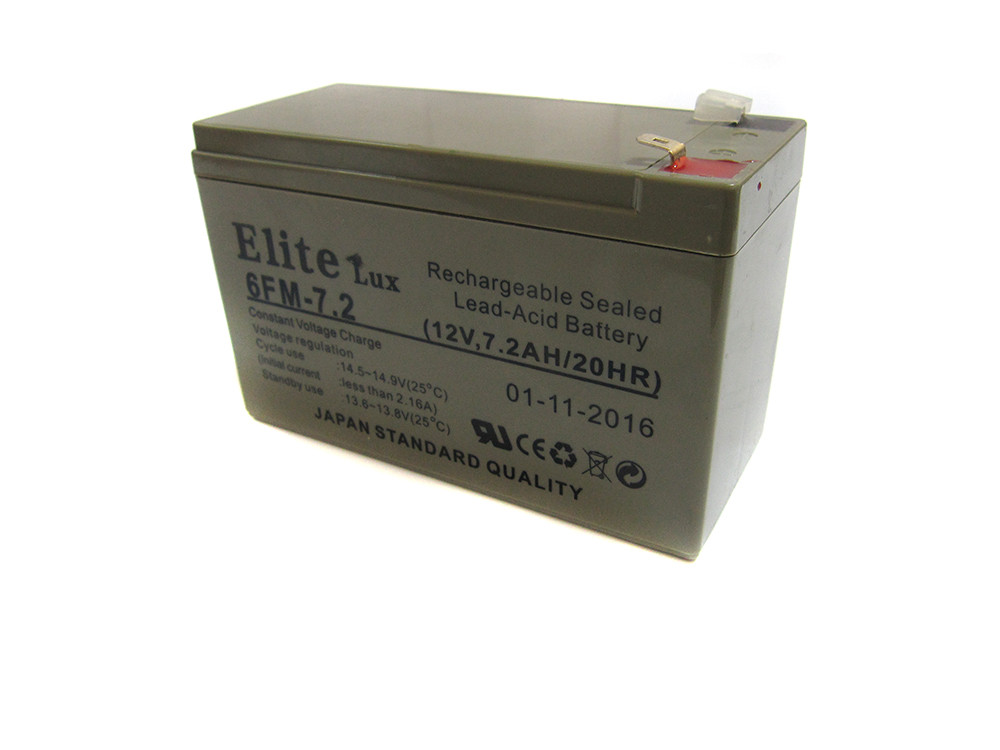 Акумулятор 6FM-7.2 Elite Lux 12V 7.2 Ah/20HR, фото 1