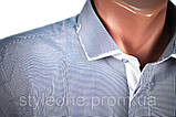 Сорочка чоловіча синя. Короткий рукав, фото 2