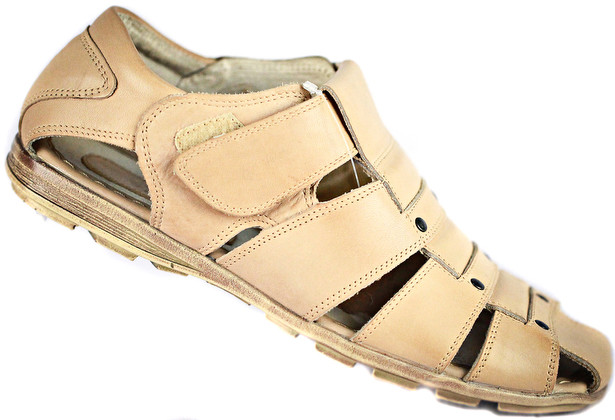 Сандалії чоловічі "Mida". Бежеві. Натуральна шкіра, фото 1