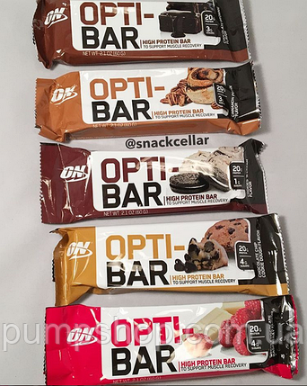 Протеїновий батончик Optimum Nutrition Opti-Bar — 1 шт 60 г, фото 2