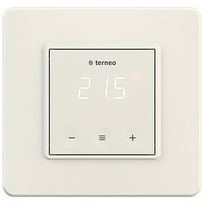 Терморегулятор для теплої підлоги сенсорний Terneo s (молочний білий)
