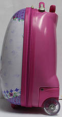 Пластикові дитячі валізи ручна поклажа Josepf Ottenn Sofia Софія якість Люкс рожевий 016-3-1/16-JDX-79-1, фото 3