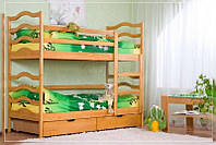 Ліжко дитяче/підліткове двоярусне дерев'яне Афродіта