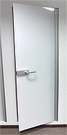 Стеклянные двери в алюминиевой коробке с широкой петлей