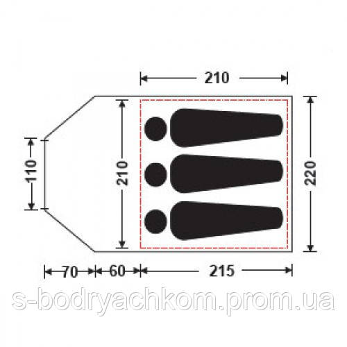 Купить Палатка Туристическая трехместная King camp Weekend 3, цена 2900 ...