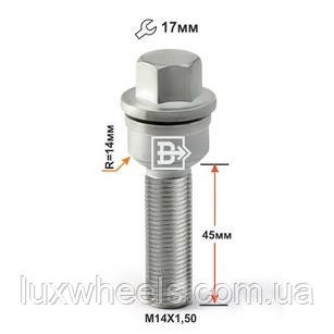 Болт колісний T184177 M14X1,5X45 вращ.Сфера Дакромет Touareg