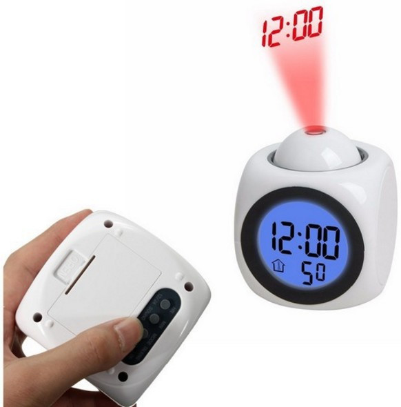 Годинник будильник 2028 лазерний проектор,температура