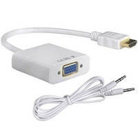 Переходник конвертер перехідник HDMI to VGA AUDIO