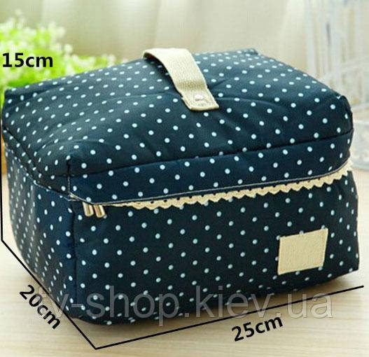 Органайзер для речей і косметики Romantic (синій у горох), фото 1