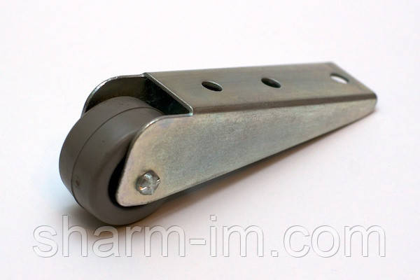 Ролик меблевий D-30 мм Виносний, Прогумований h-116 мм