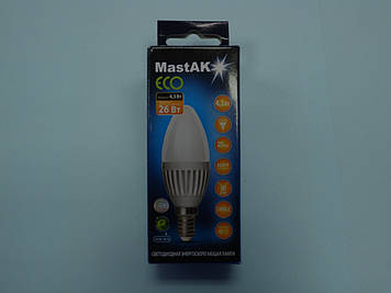 Світлодіодна лампа Mastak CAD03CS ( 4,3 W LED Flame 230V 4200K E14 )