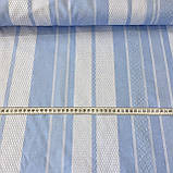 Тік матрацний у велику синю і білу смужку, ширина 2м, фото 3