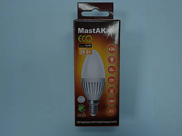 Світлодіодна лампа Mastak CAD03WS ( 4,3 W LED Flame 230V 2700K E14 )