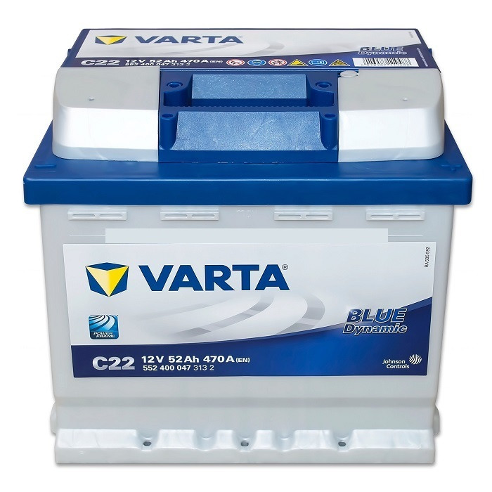 Автомобільний акумулятор Varta 52 Варти 52 Ампер (Чері Джі Форд Кіа Ауді Міттсубісі)