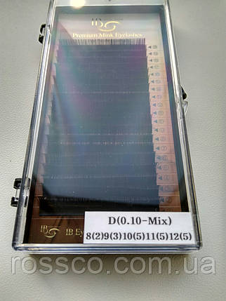 Вії I-Beauty, 20 ліній D 0.10 Mix 8-12, фото 1