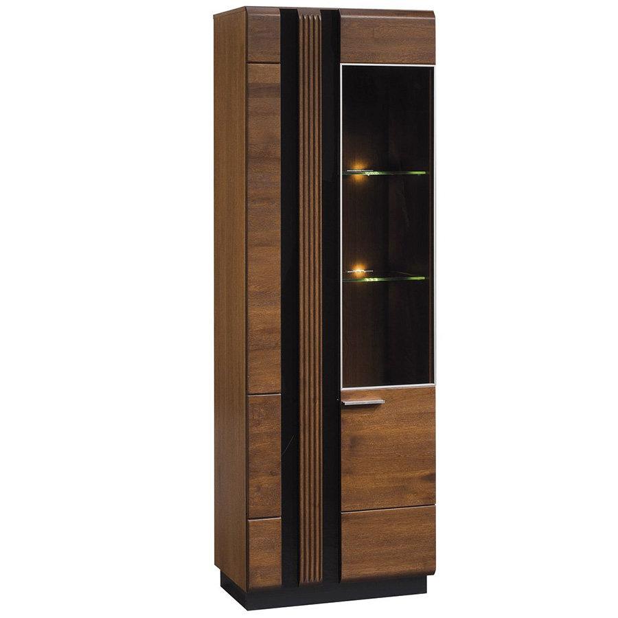 Вітрина PORTI 11 права Szynaka дуб античний/чорний, фото 1