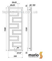 Полотенцесушитель MARIO Талия 1000 х 500/50 (НОВИНКА 2015 г.), фото 2