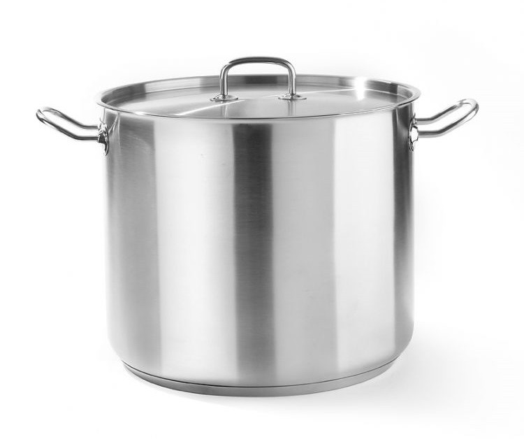 Каструля Hendi Kitchen Line з кришкою 20 л, 32х27 см. нержавіюча сталь, висока (837603)