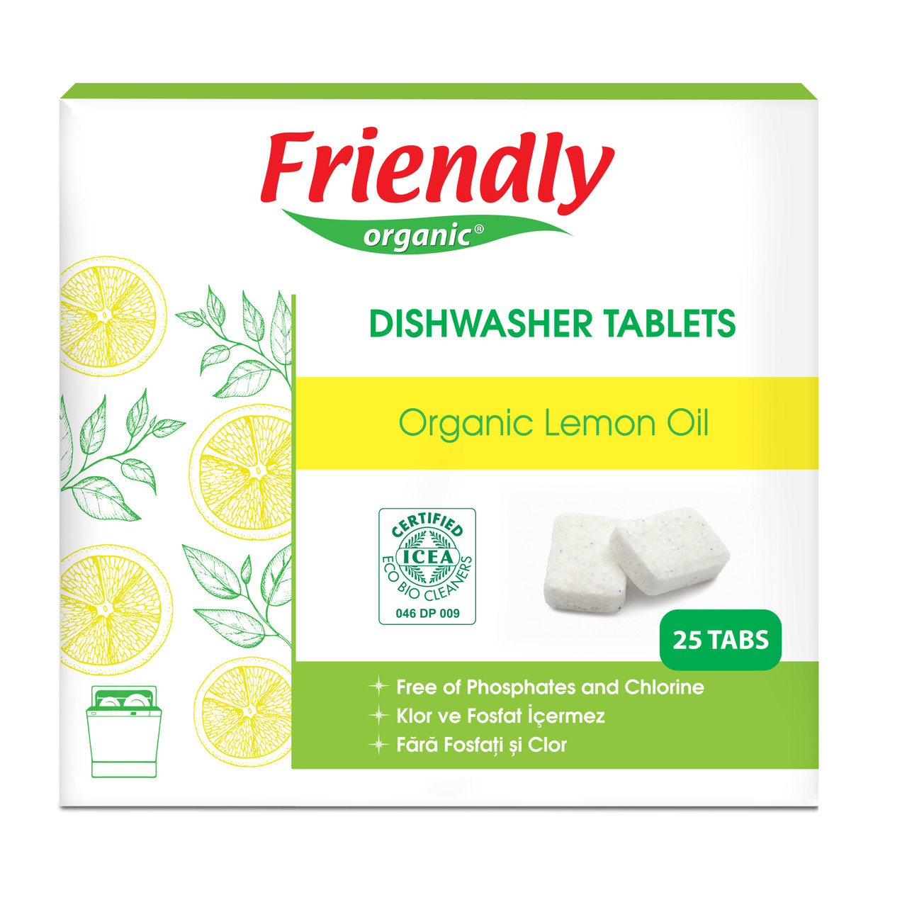 Органічні таблетки для посудомийної машини Friendly Organic 25 шт
