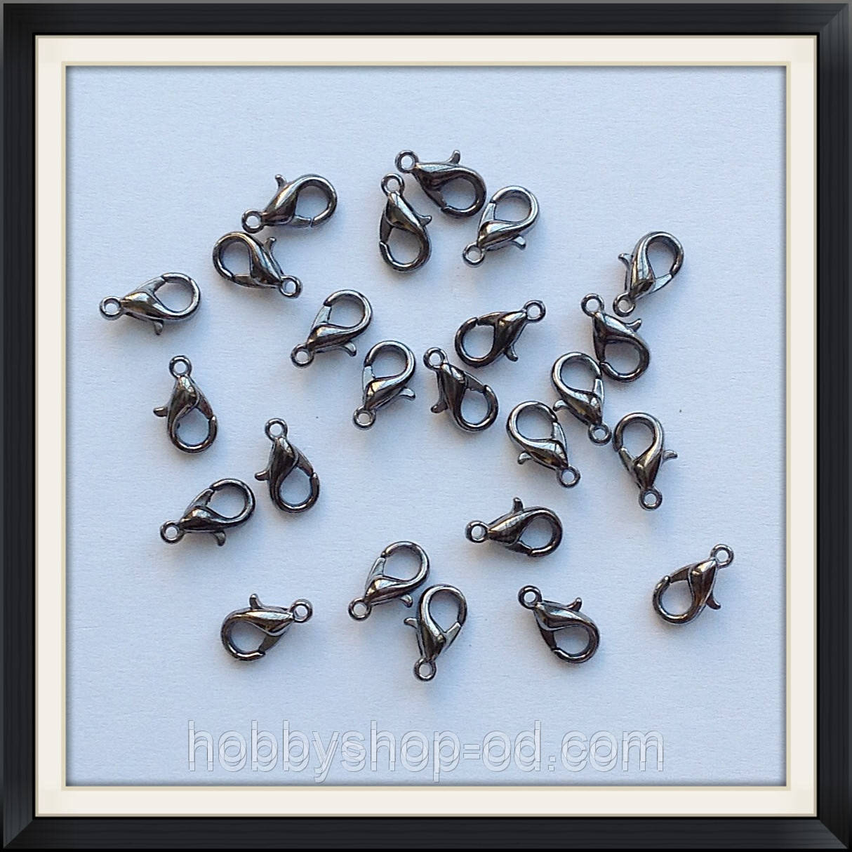 Замок Карабін "Крапля" 1*0,5 см нафти (50 шт.), фото 1