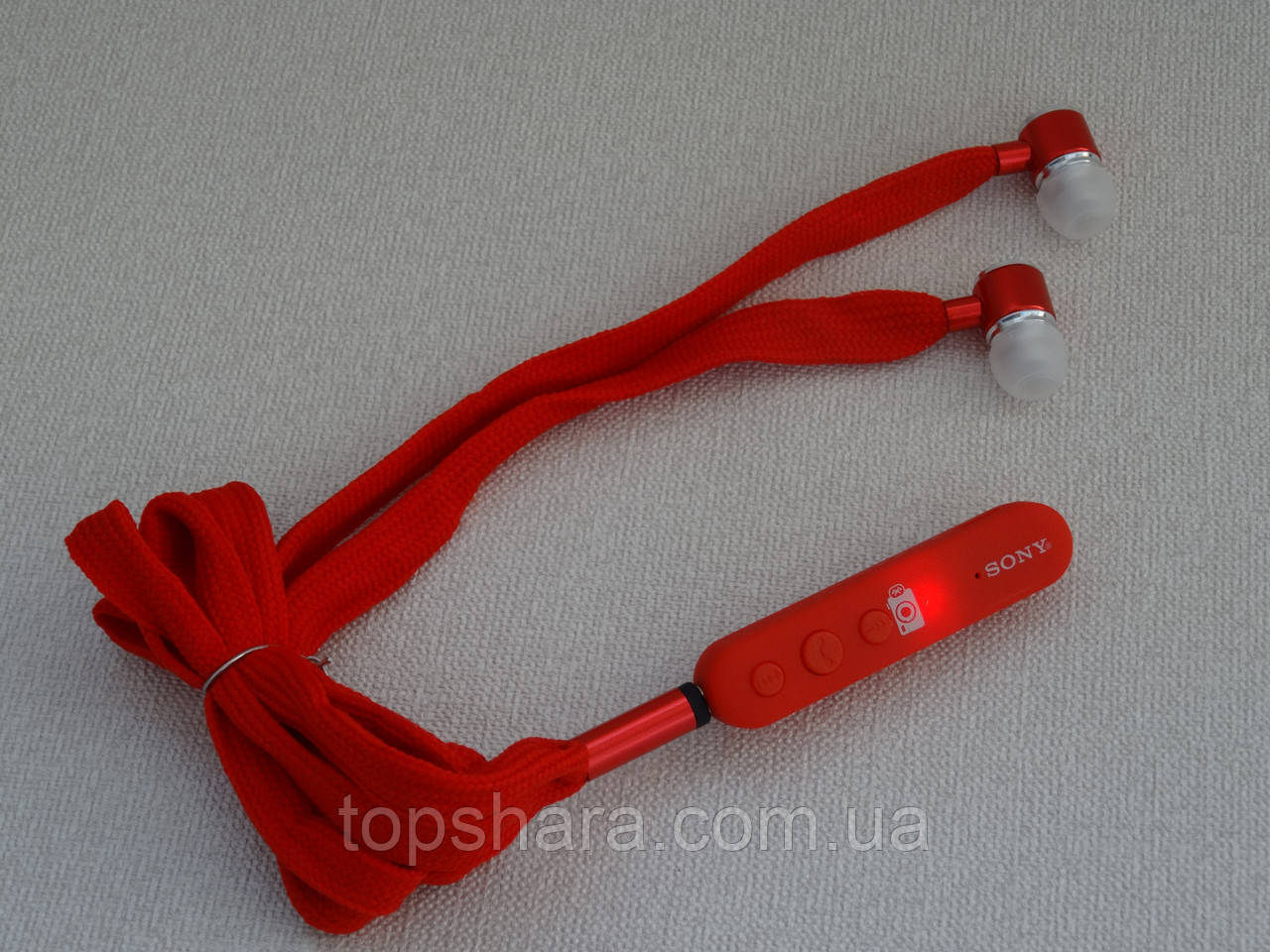 Навушники бездротові Bluetooth гарнітура SONY STEREO MDR-EX850BT Червоні, фото 1