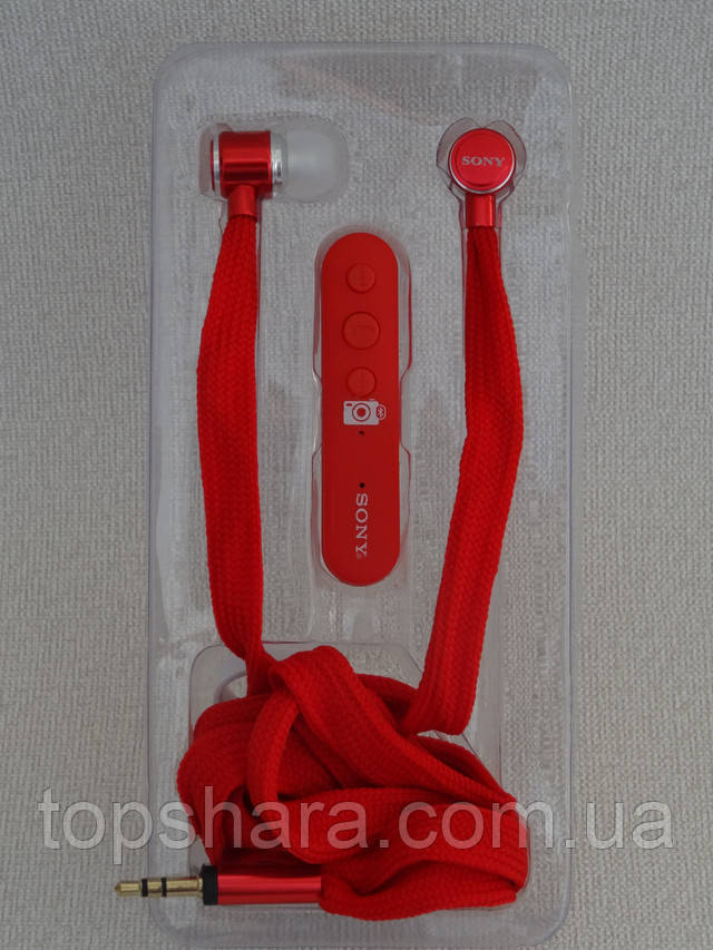 Наушники беспроводные Bluetooth гарнитура SONY STEREO MDR-EX850BT Красные