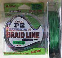 Шнур рыболовный Kaida PE Braid line от 0,10 до 0,4 100 м