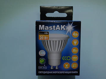 Світлодіодна лампа Mastak CUP02CG ( 4W LED GU10 230V 4200K )