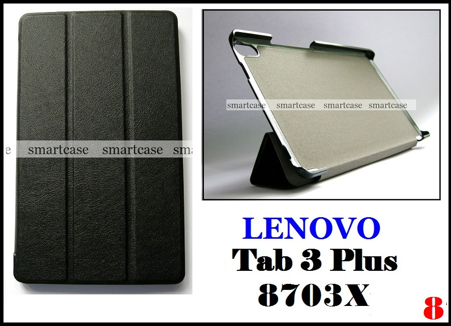 Чорний чохол на Lenovo Tab 3 8 plus 8703X (TB-8703X), чохол-книжка TFC екошкіряний