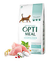 Optimeal Sterilized Adult Cat 10 кг-корм для кастрованих/стерилізованих кішок з індичкою