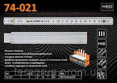 Метр складаний дерев'яний 2000 мм., NEO 74-021