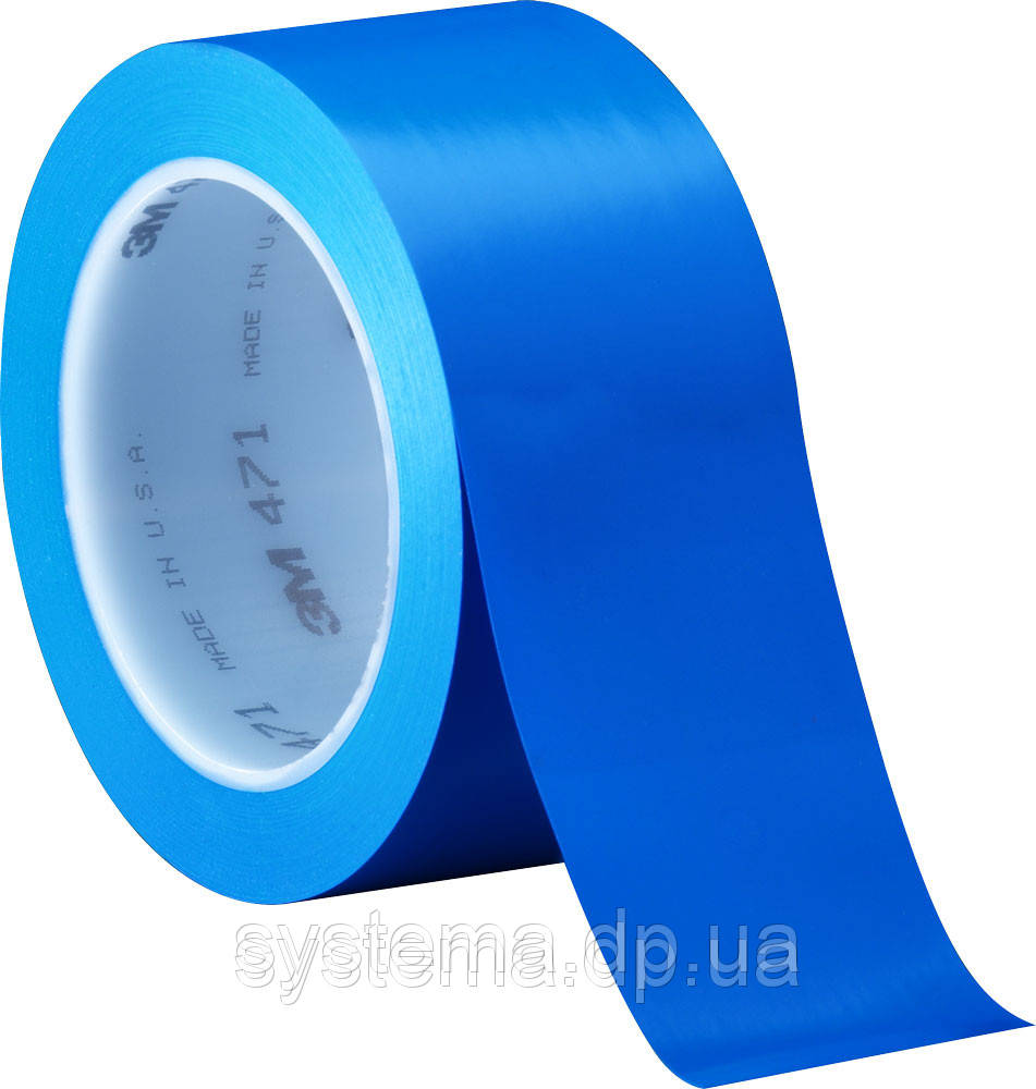 ЗМ™ 471 - Стрічка для розмітки підлоги і сигнальної маркування, 51х0,13 мм, блакитний, рулон 33 м