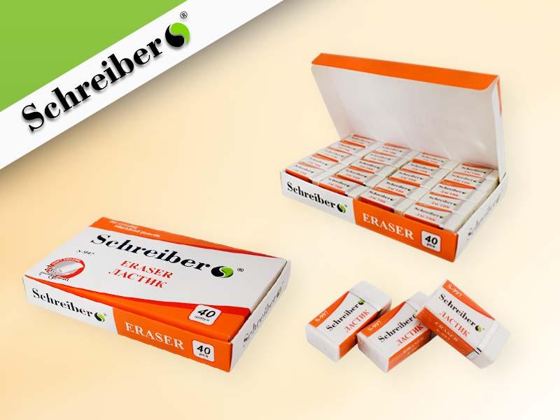 Гумка для стирання біла прямокутна, 3*1,5 см NEW
