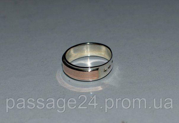 Обручальное кольцо из серебра с золотом - фото 6 - id-p320925350