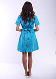 Жіночий медичний халат "Попелюшка" синій, фото 3