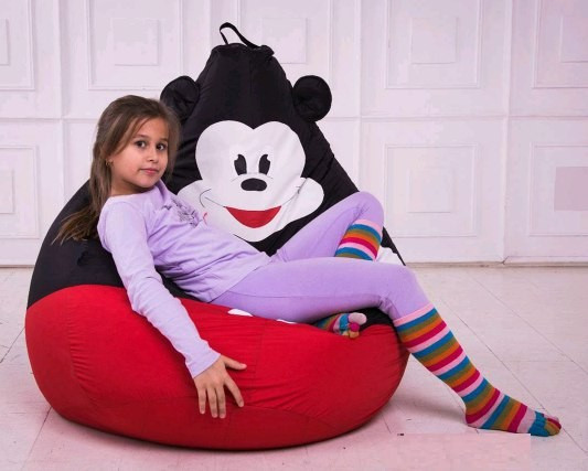 Бескаркасная мебель для детей  "Микки Маус"