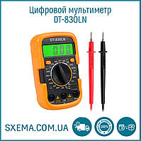 Мультиметр DT-830LN у захисному чохлі, підсвітка дисплея