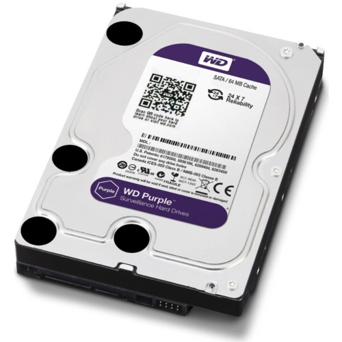 Накопичувач WD 1000GB 64MB SATA III Purple (WD10PURX)