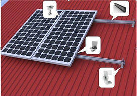 Комплект кріплень для сонячних панелей на скатний дах (на 2 панелі)