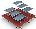 Комплект кріплень для сонячних панелей на скатний дах (на 20 панелей)