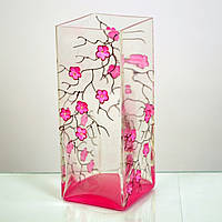 Ваза скляна квадрат 054