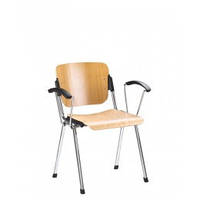 Офісний стілець для відвідувачів Ера ERA arm wood chrome NS