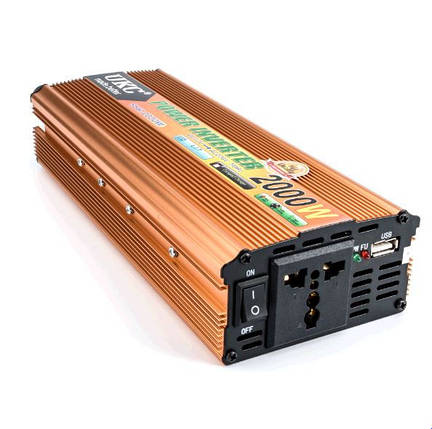 Перетворювач авто інвертор UKC 24V-220V 2000W, фото 3