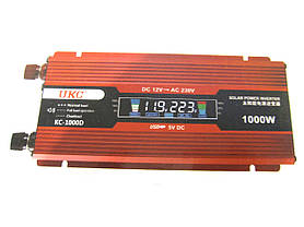 Перетворювач авто інвертор UKC 12V-220V 1000W LCD KC-1000D, фото 6