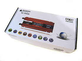 Перетворювач авто інвертор UKC 12V-220V 2000W LCD KC-2000D, фото 4
