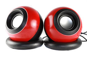 Колонки для ПК SPS D008 комп'ютерні колонки USB Red