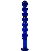 Анальна пробка синя ялинка для початківців вузька Blueberry буси, фото 2