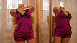 Жіноча нічна піжама Galina R 08 на брелях Фіолетів, фото 3